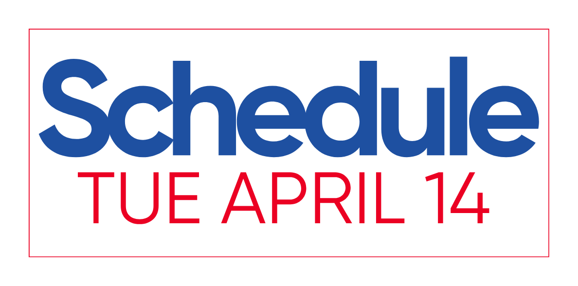 Schedule graphic in a box outline